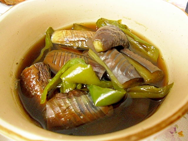 なすとピーマンの煮浸し 簡単和食 レシピ 作り方 By ミスチバス 楽天レシピ