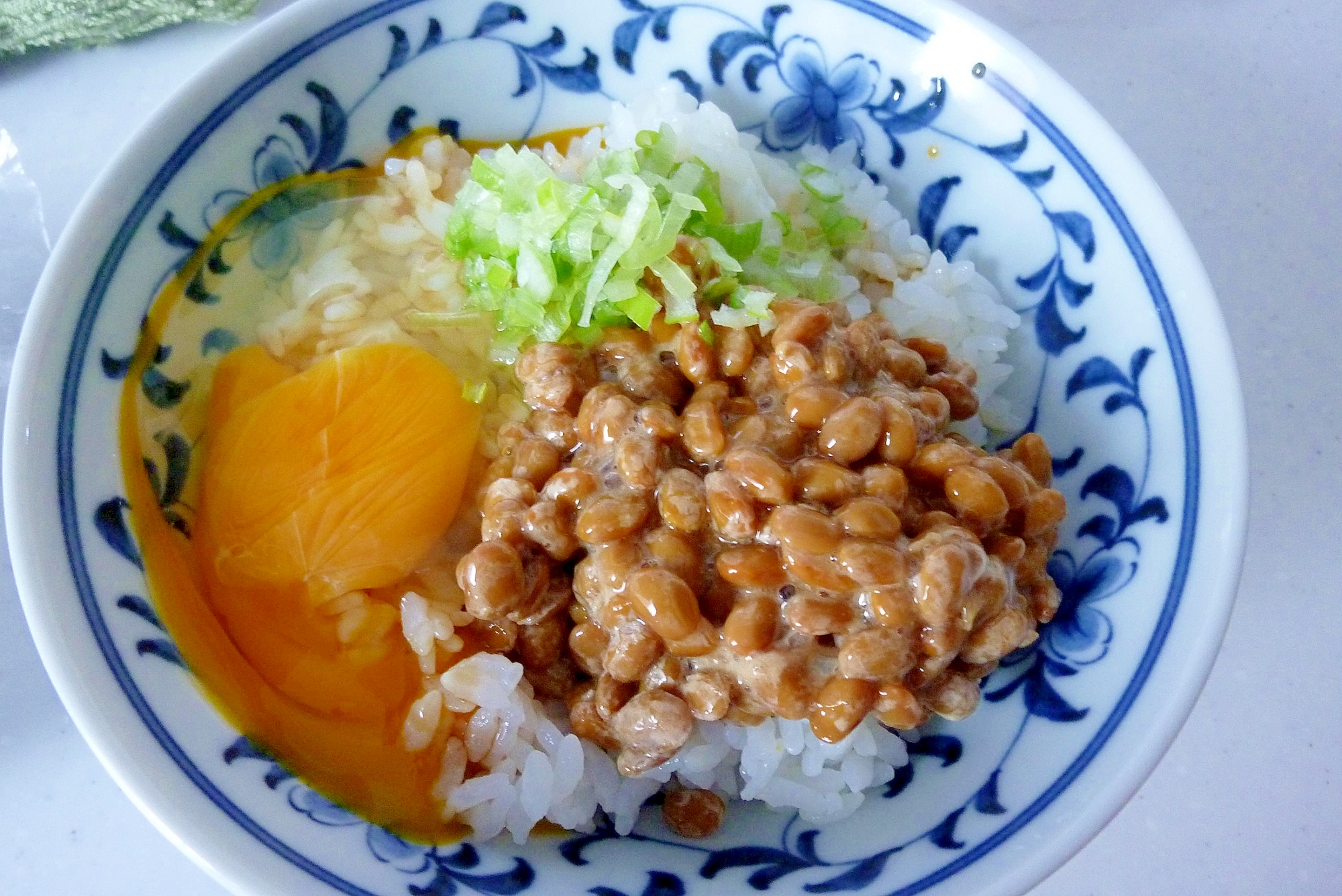 ☆朝食の定番♪　ねぎ卵納豆☆