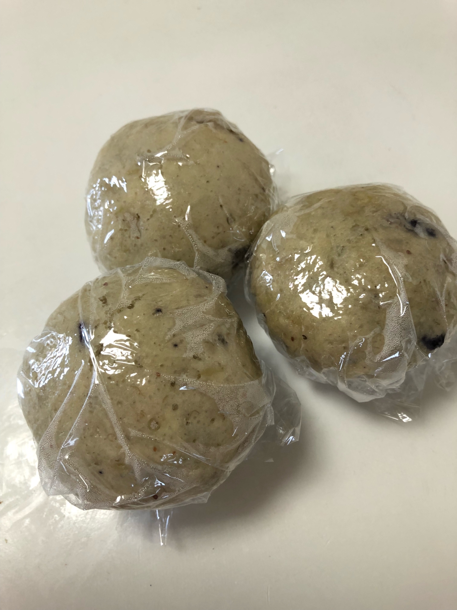 バナナとブルーベリーの蒸しパン