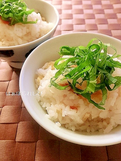 白だしで簡単♪梅干しと油揚げの炊き込みご飯