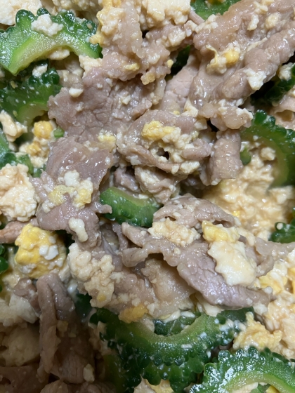 ゴーヤと豚肉と卵だけでゴーヤチャンプルー