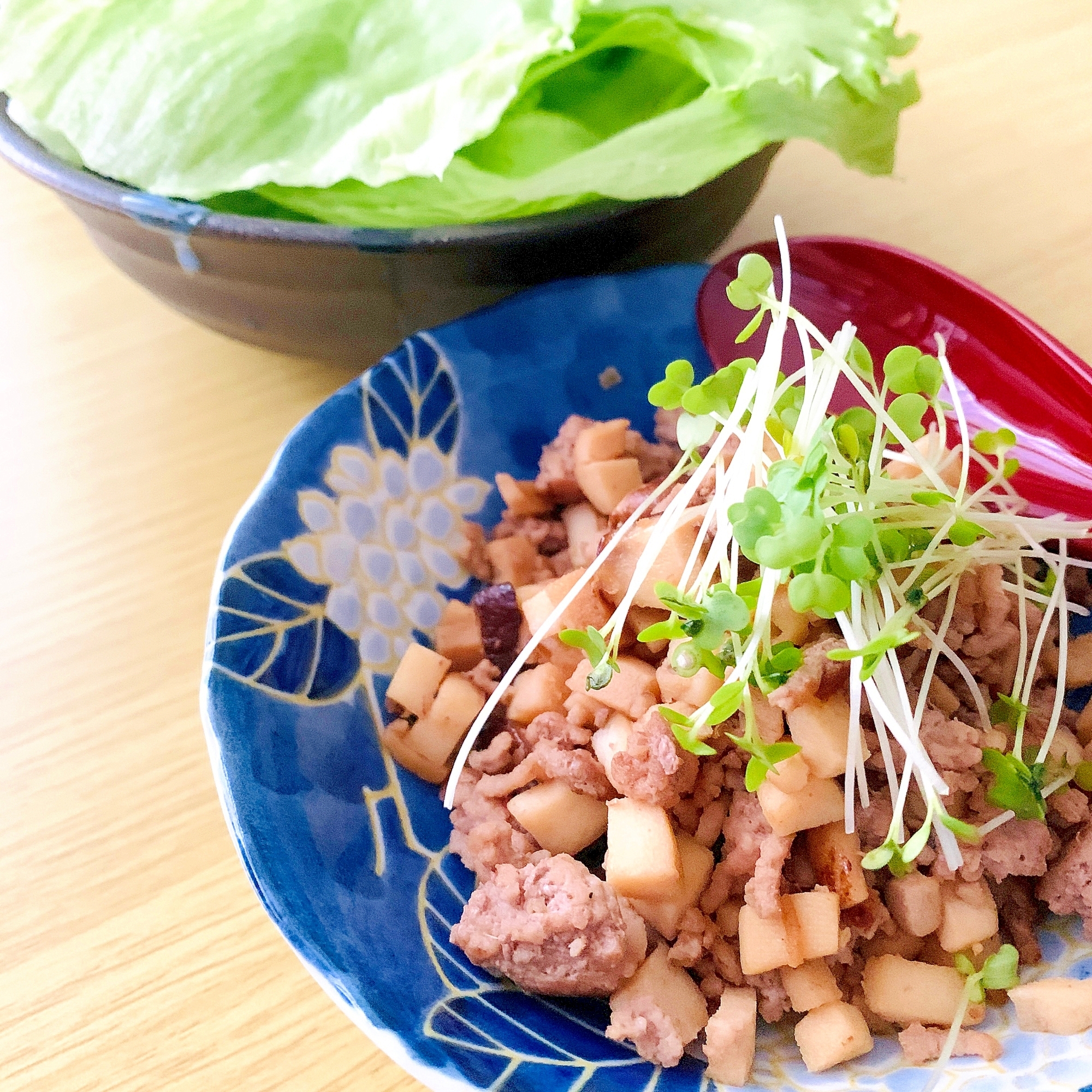 高野豆腐とひき肉のそぼろ★レタス包み★作り置きに