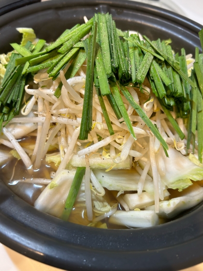 スープが絶品♬我が家のもつ鍋〜醤油味