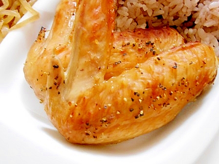 塩麹で　鶏手羽のオーブン焼き