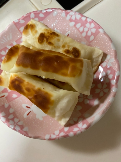 餃子の皮で、チーズ巻き