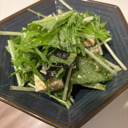 簡単☆豆腐と水菜のサラダ