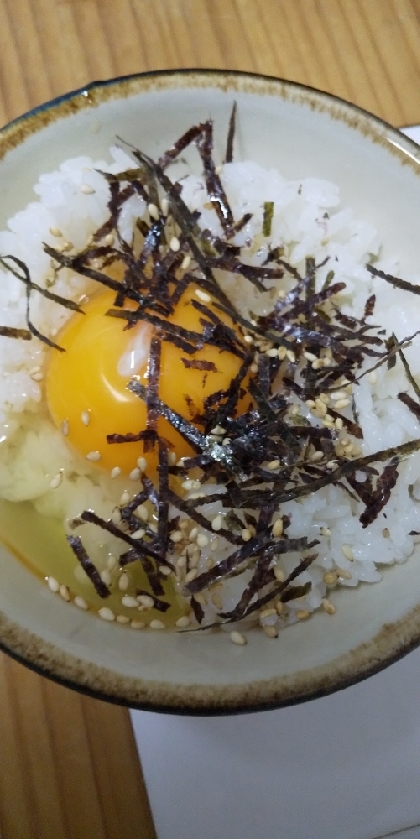 韓国海苔代用☆韓国風卵かけご飯