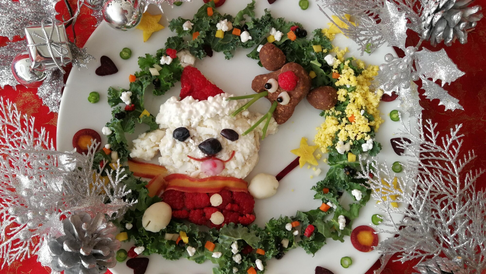 キラキラ魔法のクリスマスプレート犬ご飯 レシピ・作り方 by