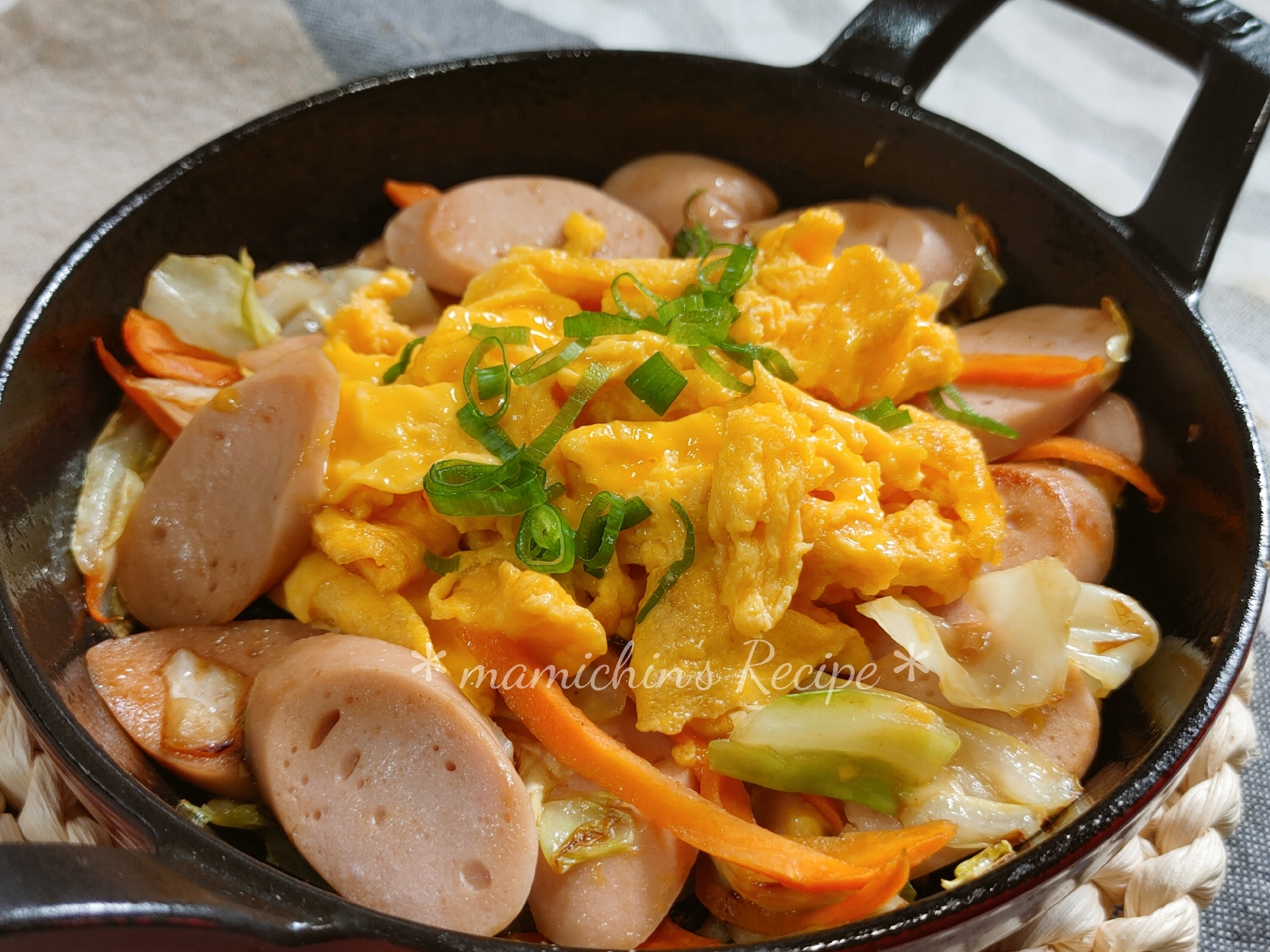 ストウブ16㌢〜ギョニソ＊キャベツのソース炒め