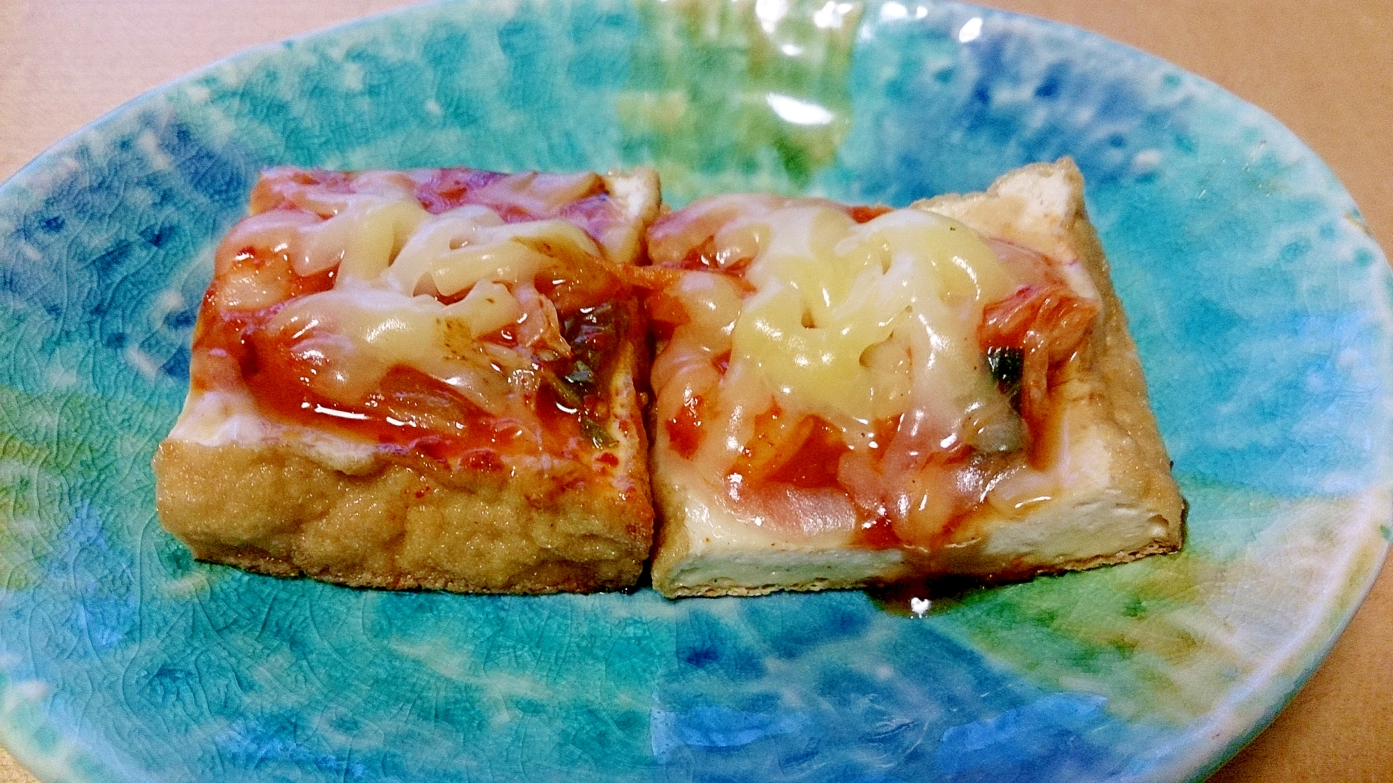 厚揚げのキムチチーズ焼き お手軽おつまみ レシピ 作り方 By ぼーずの母ちゃん 楽天レシピ