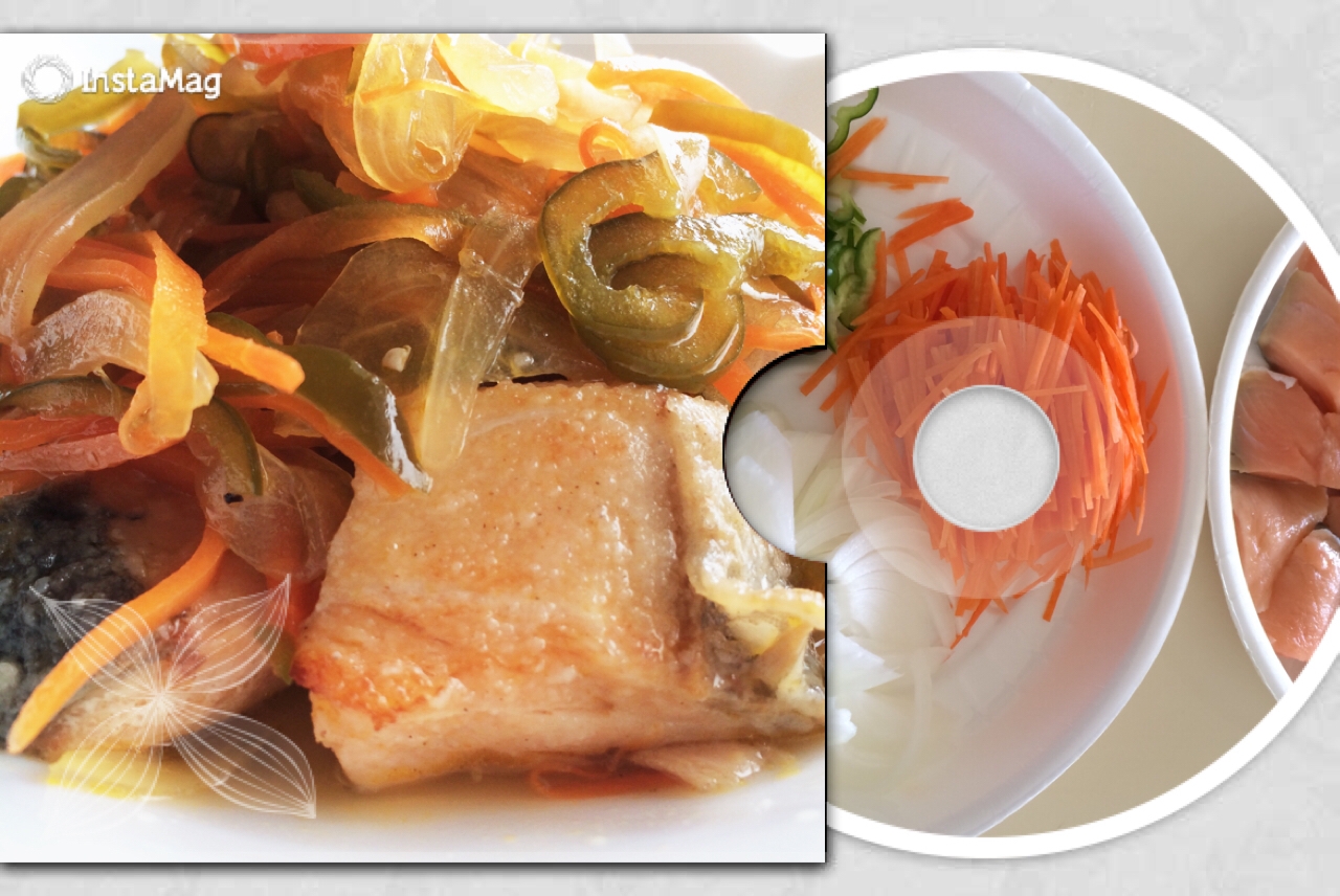 作り置きにも サーモンの南蛮漬け レシピ 作り方 By Leaves81 楽天レシピ 作り置きにも サーモンの南蛮漬け レシピ 作り方 By Leaves81 楽天レシピ