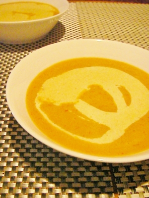 海老とカボチャのスープ