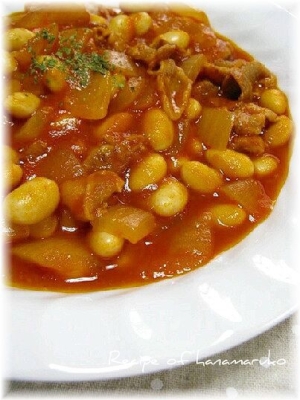 疲労回復に元気モリモリ簡単ポークビーンズ レシピ 作り方 By はなまる子 楽天レシピ