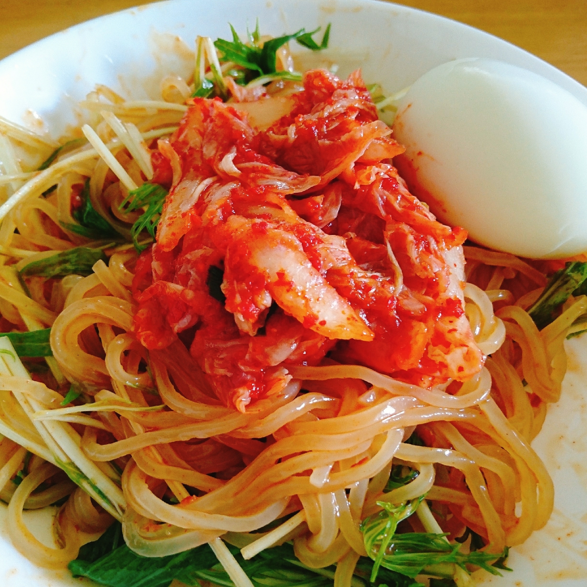 キムチと水菜の盛岡ビビン麺