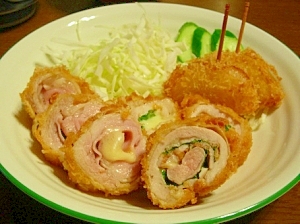 １度に２度美味しい☆チキンチーズカツ