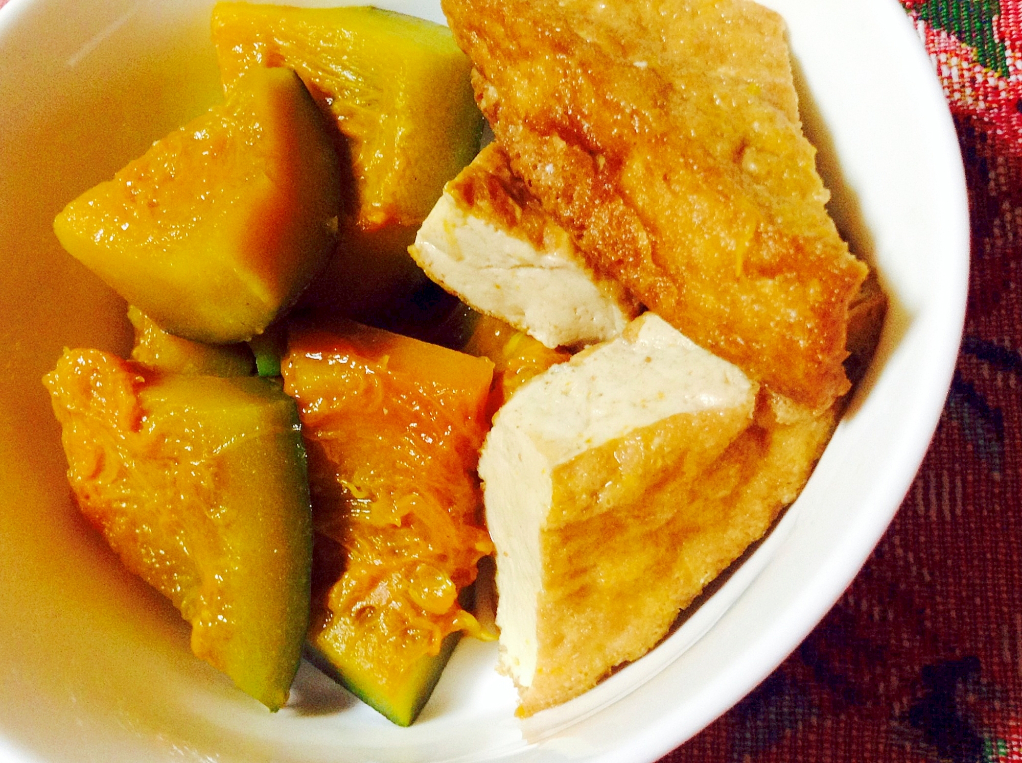 ほっこり♡かぼちゃと厚揚げの煮物