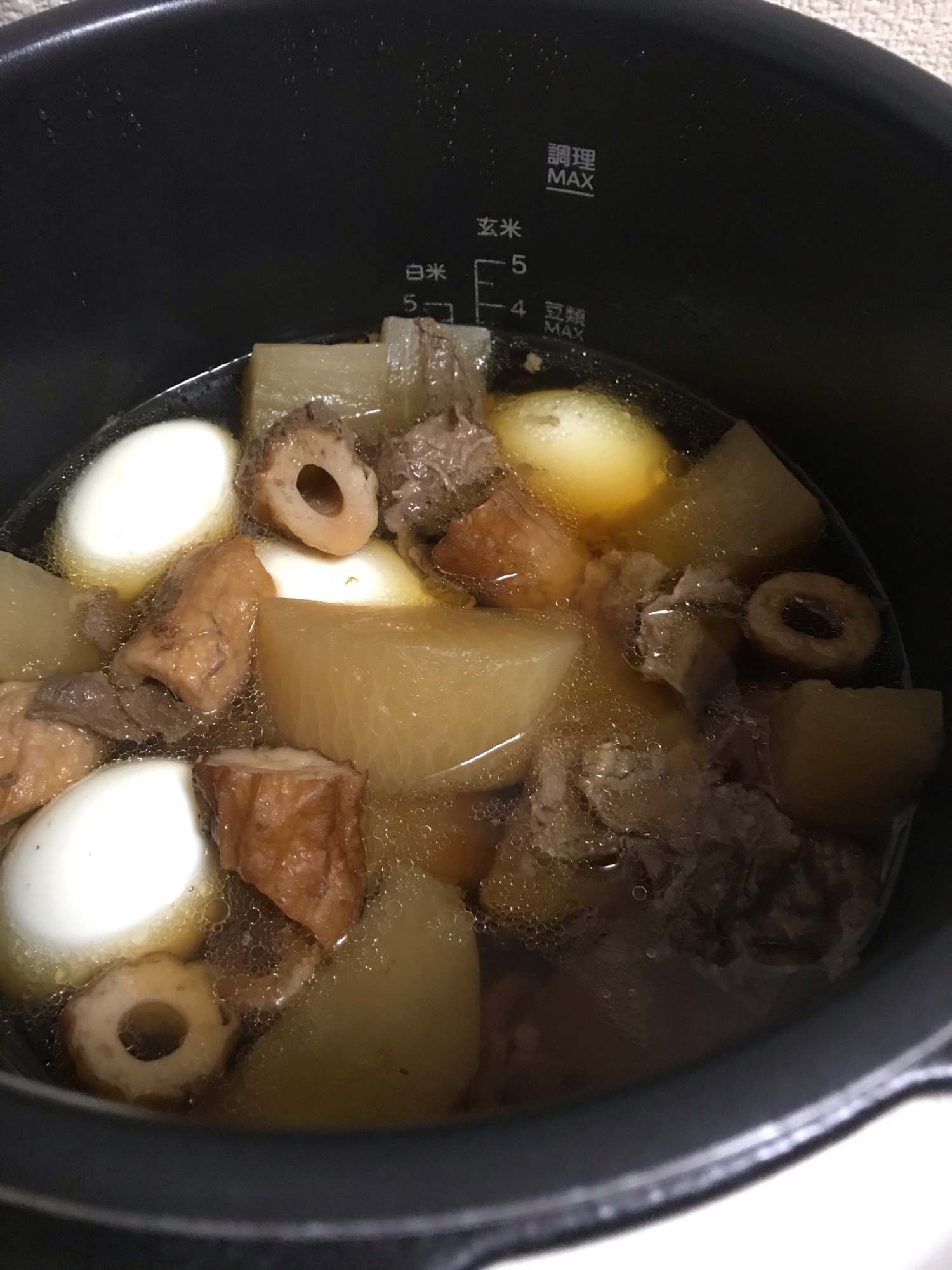 電気圧力鍋でほったらかし♪大根と牛肉の煮物