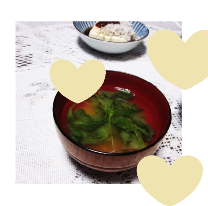 小松菜と大根味噌汁