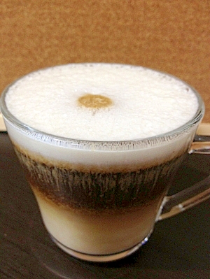 バリスタで☆豆乳とアーモンドプードルのカプチーノ❤