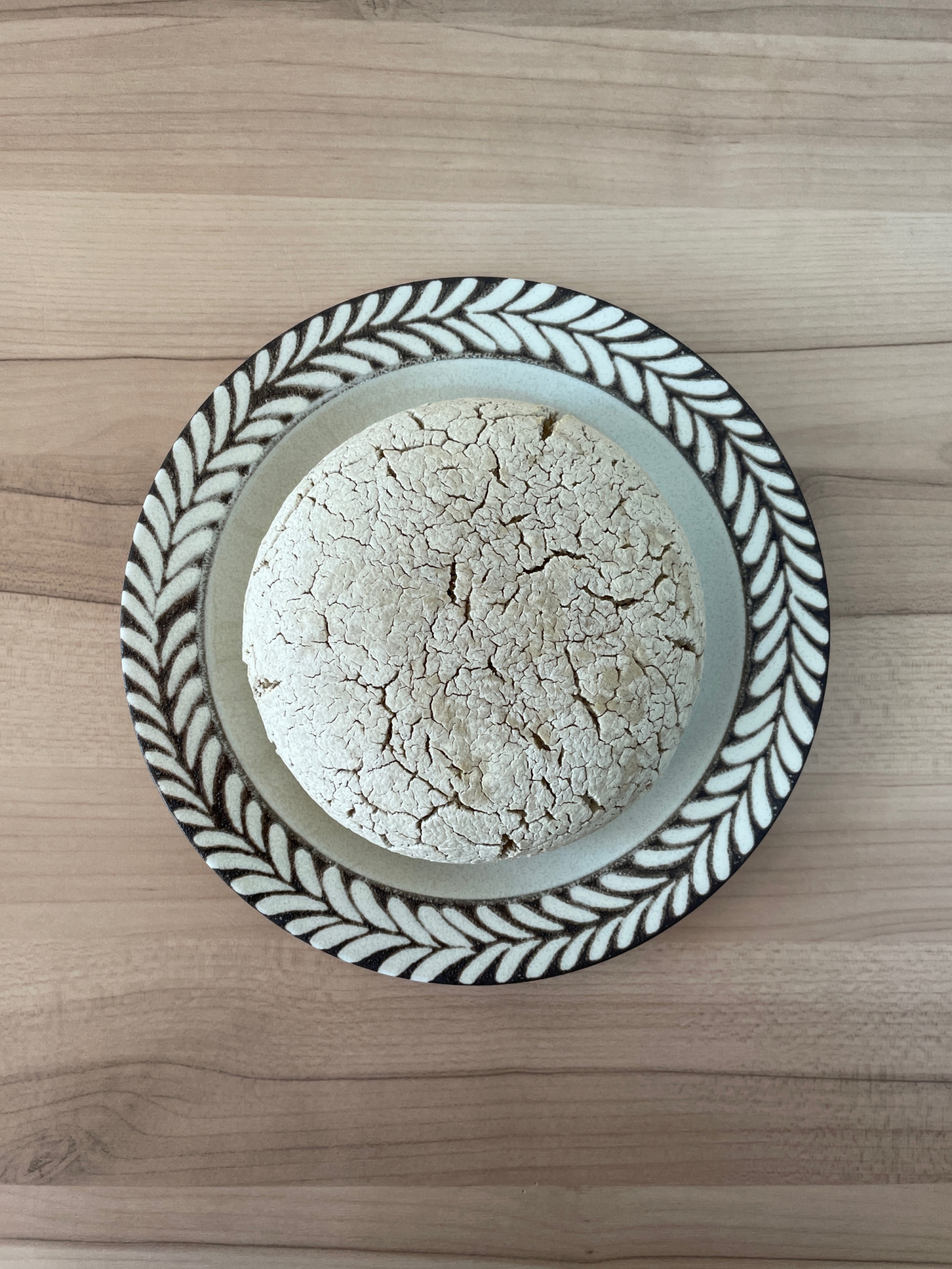 米粉と筆柿の豆乳スープの丸いパン