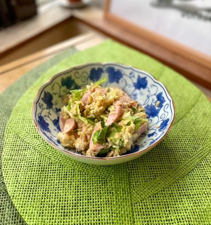 残ったレタスでᕷ* 魚魚とレタスの卵炒めꕤ୭*