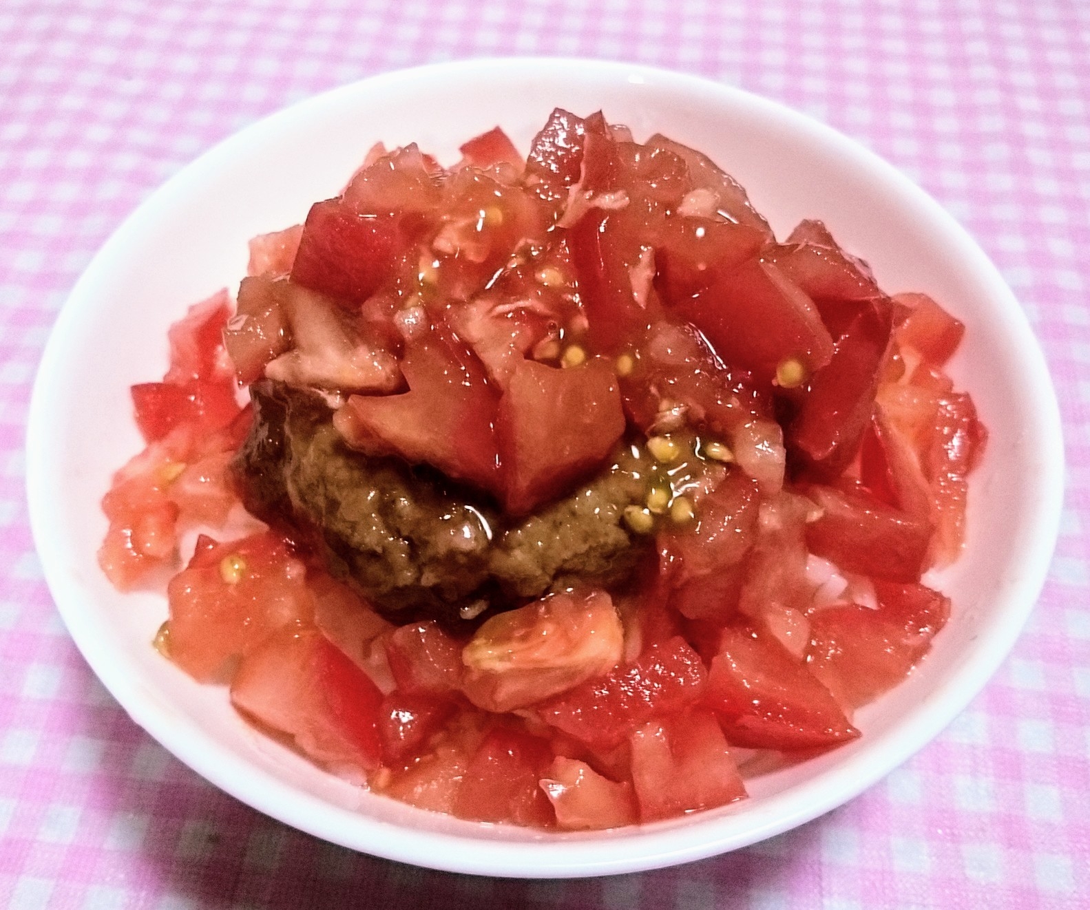 レトルトで☆トマバーグ丼