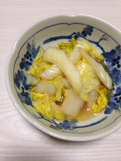 白菜のごま油炒め！