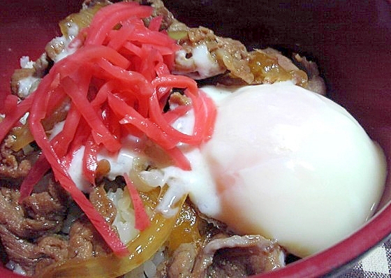 温玉乗せ吉野家風豚丼 レシピ 作り方 By デラみーやん 楽天レシピ