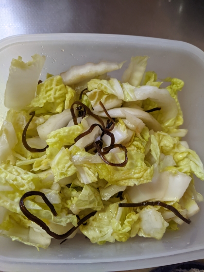白菜のお浸し塩昆布和え