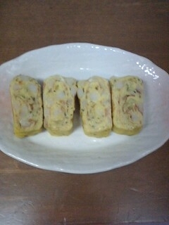 お弁当にも❤ダシダと竹輪青海苔卵焼き❤