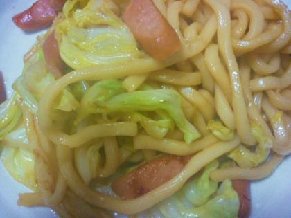 めんつゆで☆焼きうどん☆