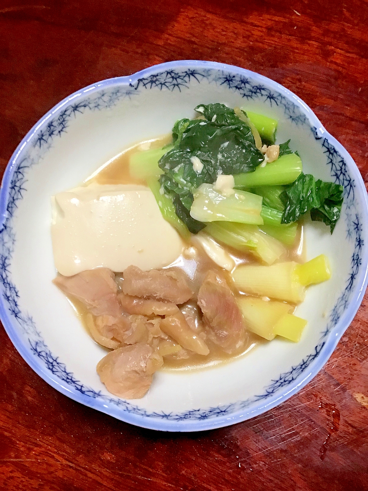 鶏の肉豆腐。