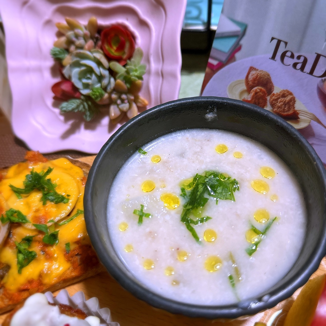 蕪とセロリと蕎麦の実の酒粕スープ