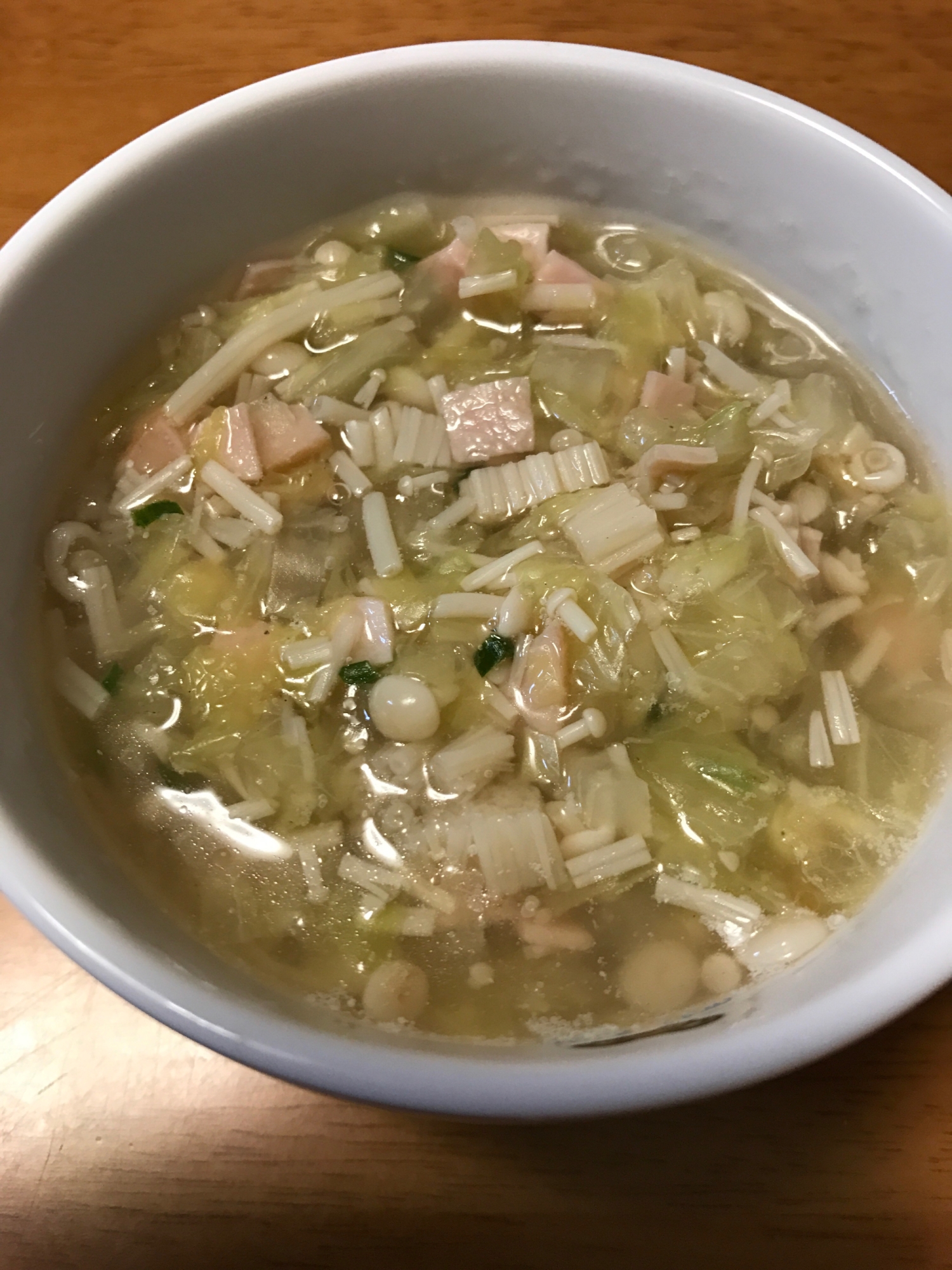 みじん切り野菜の中華スープ