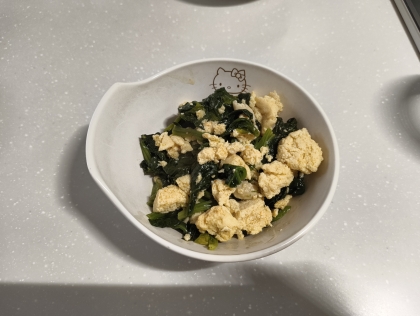 包丁不要＆冷凍食品で楽ちん♡ほうれん草の麻婆豆腐風