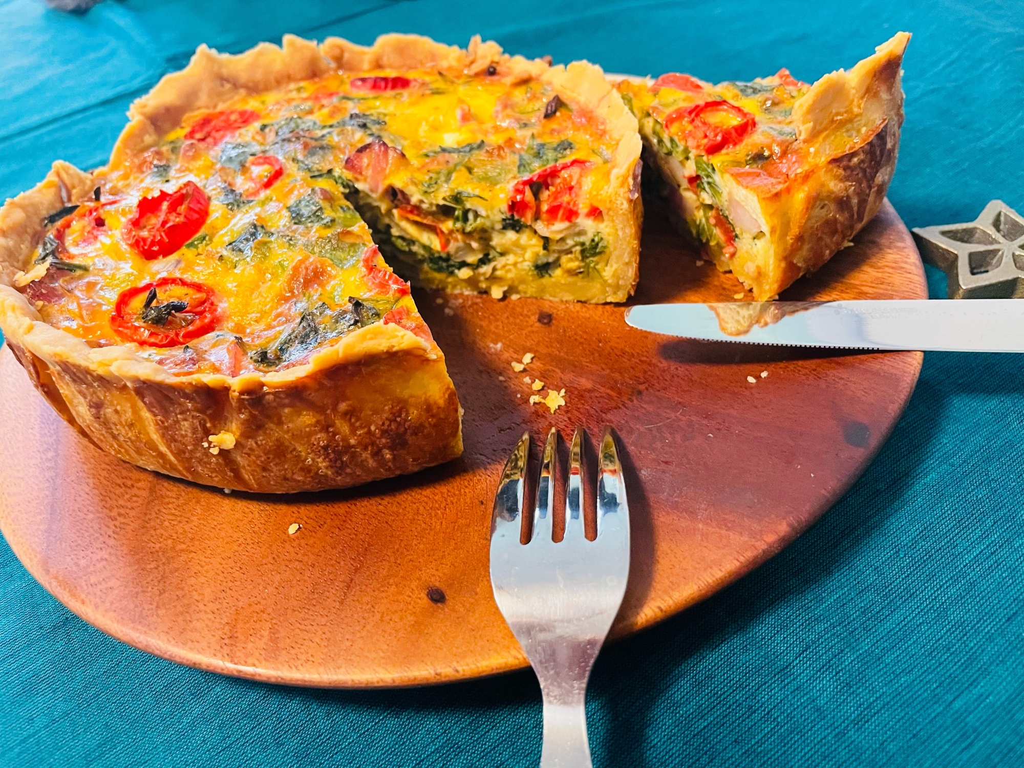 米粉でサクサク!ほうれん草スパイシーキッシュ