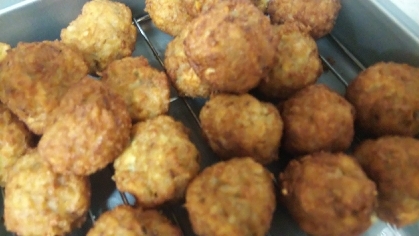 れんこんと豆腐の揚げだんご