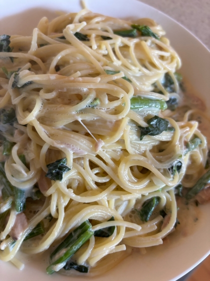 牛乳で作る！ほうれん草とツナのクリームパスタ