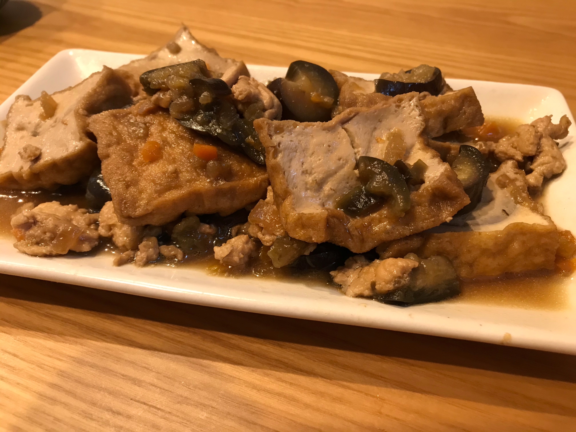 節約料理!茄子と鶏ひき肉の野菜炒め