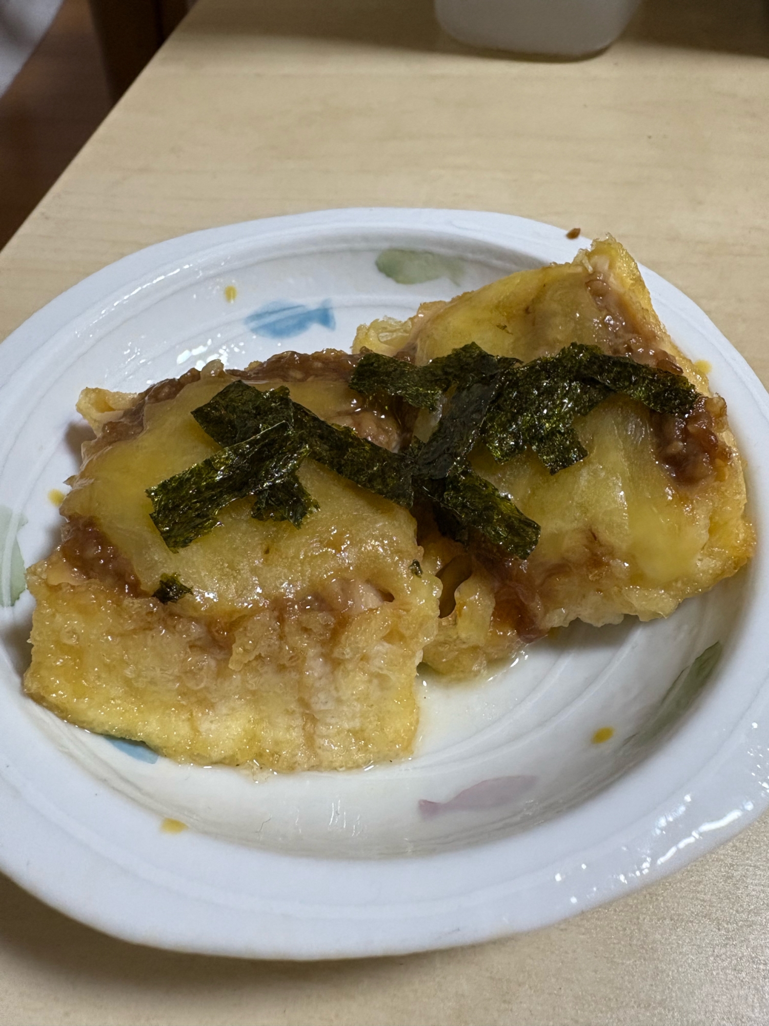 トースターでカリカリ♪厚揚げ醤油麹チーズ焼き