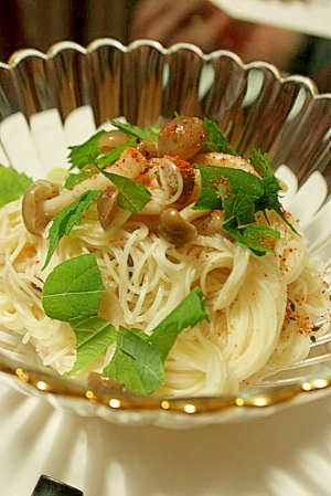 さっぱり!明太子の冷し素麺ごま油風味