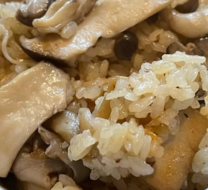 鶏もも肉と椎茸の炊き込みご飯