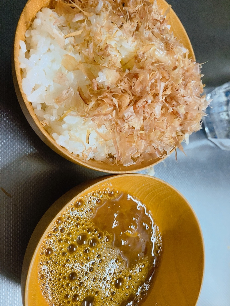 おかかバターの卵かけご飯