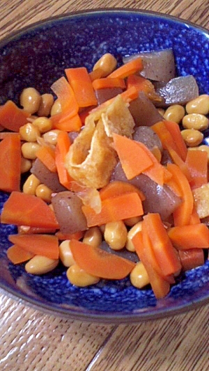 保存OK♪大豆&油揚げの煮物