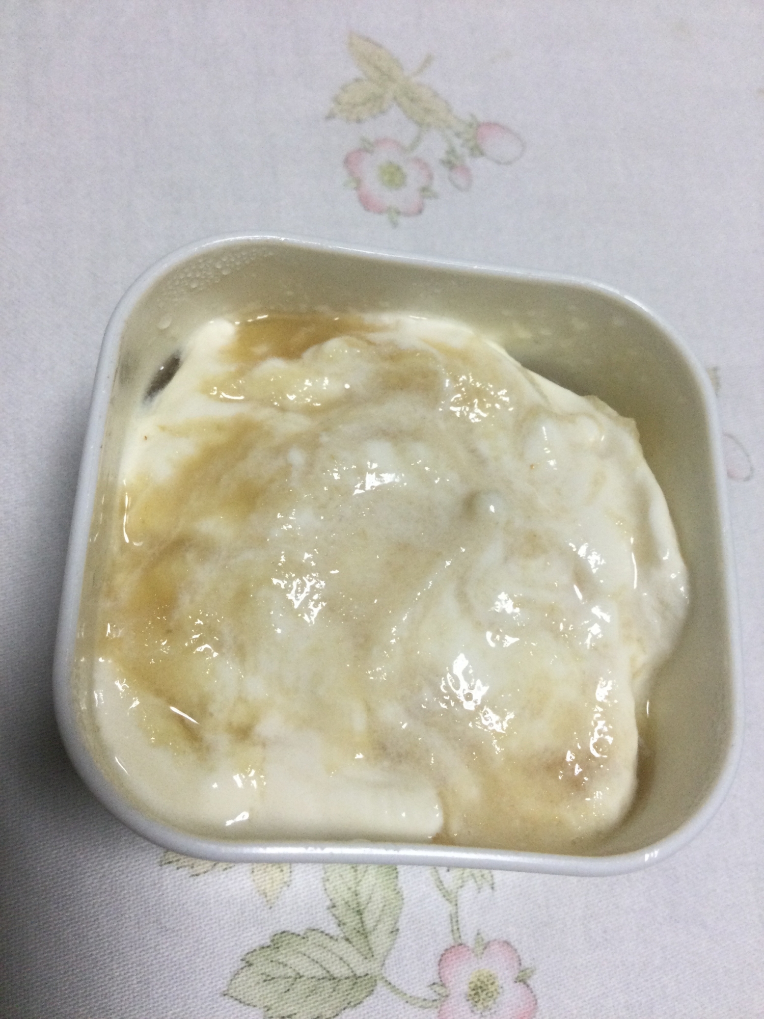 りんごと豆乳ヨーグルトで寒天