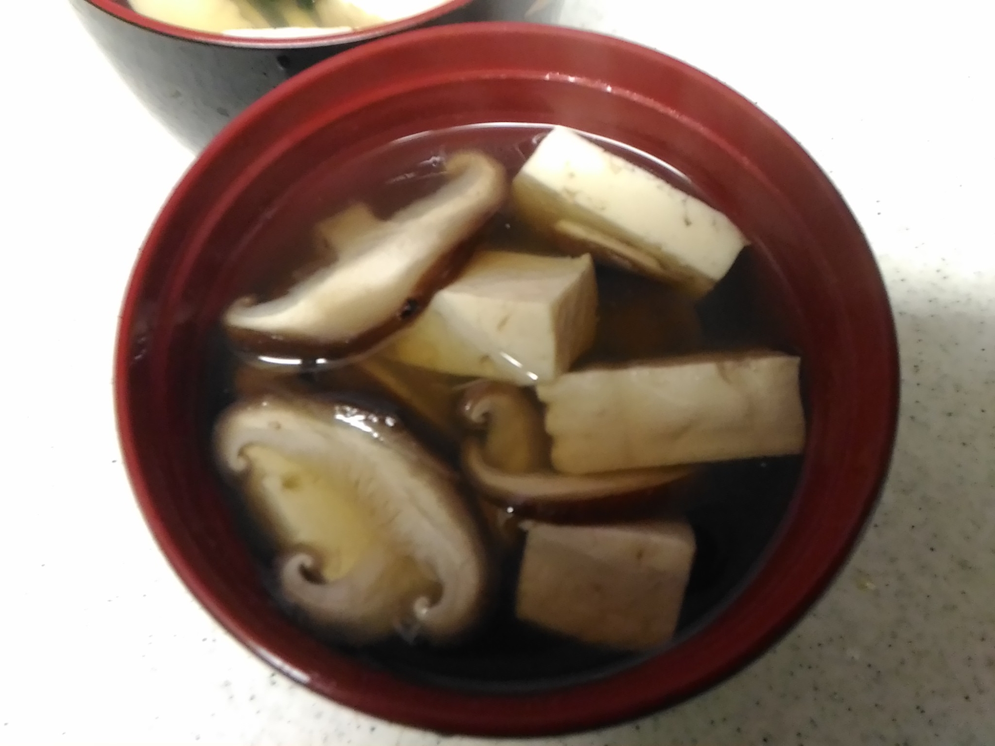 豆腐と椎茸の澄まし汁