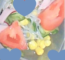 水菜とトマトコーンのサラダ