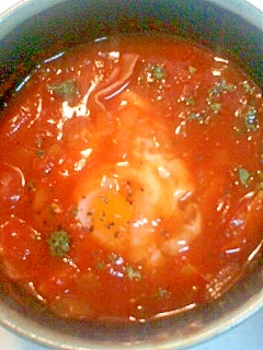 スペイン風　トマトとたまごのスープ