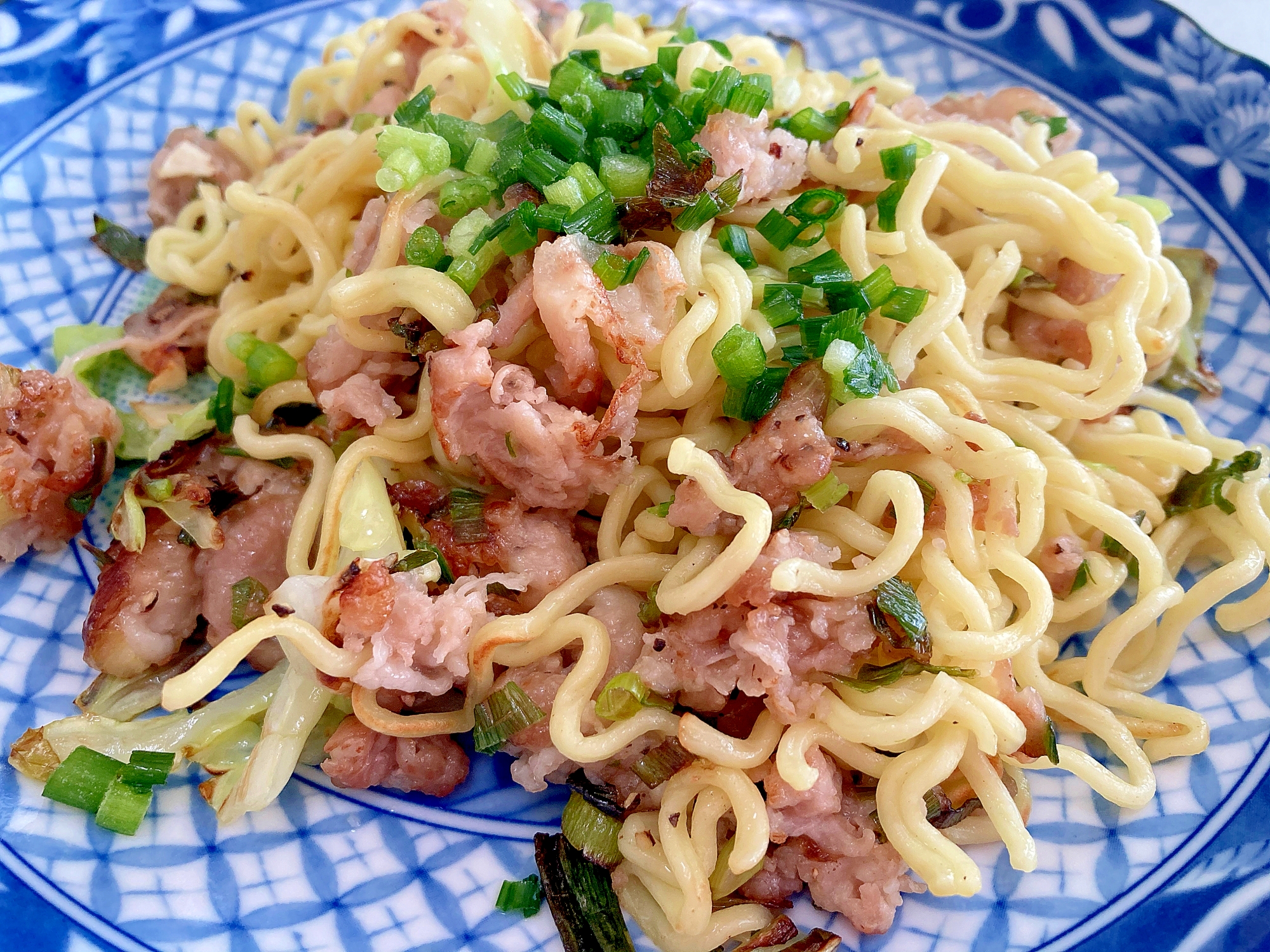 豚キャベツのねぎ塩焼きそば