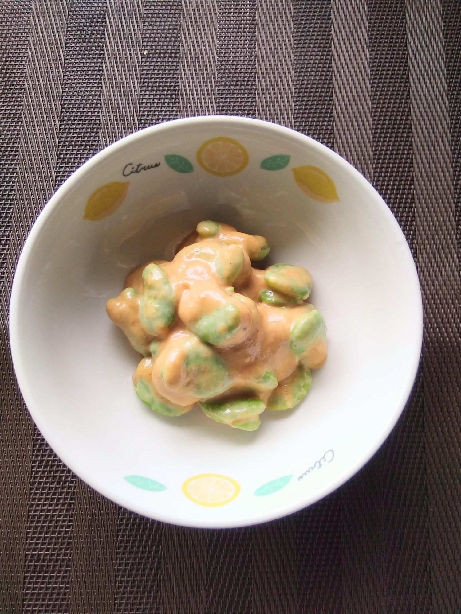 そら豆☆そら豆の味噌胡麻マヨ和え